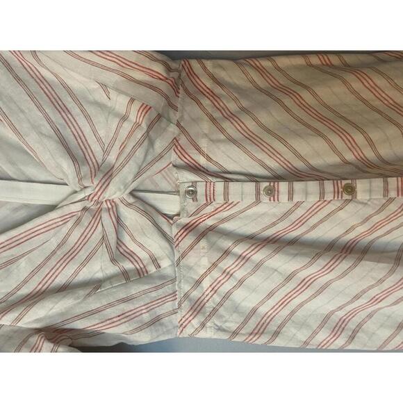 Rebecca Taylor  Button-Front Linen Striped Dress - Picture 6 of 12